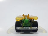 2010 Hot Wheels Insectirides Draggin' Tail Green and Chrome Gold Die Cast Toy Car Vehicle