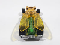 2010 Hot Wheels Insectirides Draggin' Tail Green and Chrome Gold Die Cast Toy Car Vehicle