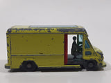 Vintage 1960s Husky Commer 'Walk-Thru' Van Lime Green Die Cast Toy Car Vehicle with Sliding Doors Made in Gt. Britain