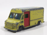 Vintage 1960s Husky Commer 'Walk-Thru' Van Lime Green Die Cast Toy Car Vehicle with Sliding Doors Made in Gt. Britain