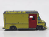 Vintage 1960s Husky Commer 'Walk-Thru' Van Lime Green Die Cast Toy Car Vehicle with Sliding Doors Made in Gt. Britain