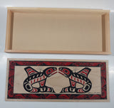Vintage Clarence A. Wells Port Simpson, B.C. Aboriginal Art Wood Box with Sliding Lid