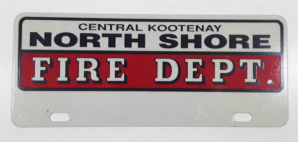 Central Kootenay North Shore Fire Dept Metal Vehicle License Plate Tag Topper 4 1/4" x 10"