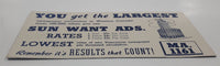 Vintage Vancouver Sun Want Ads Ink Blotter Paper Advertising Card