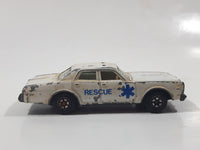 1980s Yatming Dodge Monaco White Rescue Die Cast Toy Car Emergency Vehicle