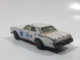 1980s Yatming Dodge Monaco White Rescue Die Cast Toy Car Emergency Vehicle