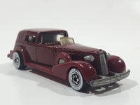 1983 Hot Wheels '35 Classic Caddy Cadillac Maroon Die Cast Toy Car Vehicle