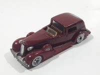 1983 Hot Wheels '35 Classic Caddy Cadillac Maroon Die Cast Toy Car Vehicle