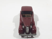 1983 Hot Wheels '35 Classic Caddy Cadillac Maroon Die Cast Toy Car Vehicle