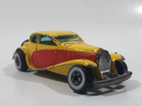 1986 Hot Wheels '37 Bugatti Yellow and Red Die Cast Toy Classic Luxury Car Vehicle