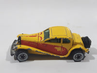 1986 Hot Wheels '37 Bugatti Yellow and Red Die Cast Toy Classic Luxury Car Vehicle