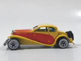 1986 Hot Wheels '37 Bugatti Yellow and Red Die Cast Toy Classic Luxury Car Vehicle