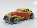 1986 Hot Wheels '37 Bugatti Yellow and Red Die Cast Toy Classic Luxury Car Vehicle