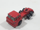 Vintage Yatming Ford F600 Cabover Semi Truck Tractor Rig Red Die Cast Toy Car Vehicle