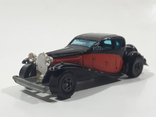 1981 Hot Wheels '37 Bugatti Black Red Die Cast Toy Classic Luxury Car Vehicle