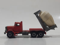 1989 Hot Wheels Peterbilt Cement Mixer Truck Red Die Cast Toy Car Vehicle