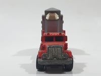 1989 Hot Wheels Peterbilt Cement Mixer Truck Red Die Cast Toy Car Vehicle