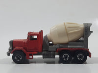 1989 Hot Wheels Peterbilt Cement Mixer Truck Red Die Cast Toy Car Vehicle