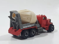 1989 Hot Wheels Peterbilt Cement Mixer Truck Red Die Cast Toy Car Vehicle