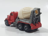 1989 Hot Wheels Peterbilt Cement Mixer Truck Red Die Cast Toy Car Vehicle