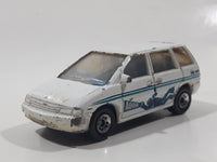 1999 Matchbox Sea Explorer Nissan Prairie Van White Die Cast Toy Race Car Vehicle