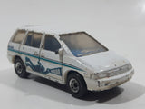 1999 Matchbox Sea Explorer Nissan Prairie Van White Die Cast Toy Race Car Vehicle