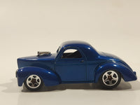 2009 Hot Wheels Custom 41 Willys Coupe Metalflake Blue Die Cast Toy Classic Car Vehicle