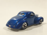 2009 Hot Wheels Custom 41 Willys Coupe Metalflake Blue Die Cast Toy Classic Car Vehicle