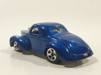 2009 Hot Wheels Custom 41 Willys Coupe Metalflake Blue Die Cast Toy Classic Car Vehicle