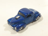 2009 Hot Wheels Custom 41 Willys Coupe Metalflake Blue Die Cast Toy Classic Car Vehicle