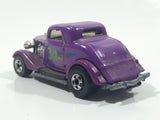 1989 Hot Wheels Classics 3-Window '34 Purple Die Cast Toy Car Hot Rod Vehicle