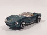 1996 Hot Wheels Ferrari 250 Metallic Metalflake Dark Green Die Cast Toy Car Vehicle