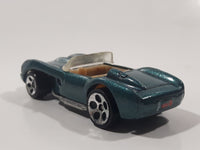 1996 Hot Wheels Ferrari 250 Metallic Metalflake Dark Green Die Cast Toy Car Vehicle