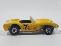 1991 Hot Wheels Ferrari 250 Yellow Die Cast Toy Car Vehicle