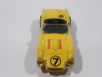 1995 Hot Wheels Ferrari 250 Yellow Die Cast Toy Car Vehicle