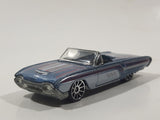 2003 Hot Wheels '63 T-Bird Metalflake Blue Grey Convertible Die Cast Toy Car Vehicle