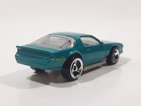 1998 Hot Wheels Camaro Z28 Metalflake Aqua Green Die Cast Toy Car Vehicle