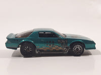 1999 Hot Wheels Camaro Z28 Metalflake Aqua Green Die Cast Toy Car Vehicle