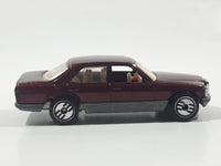 1994 Hot Wheels Mercedes 380 SEL Metalflake Dark Red Die Cast Toy Luxury Car Vehicle