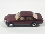 1994 Hot Wheels Mercedes 380 SEL Metalflake Dark Red Die Cast Toy Luxury Car Vehicle