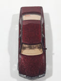 1994 Hot Wheels Mercedes 380 SEL Metalflake Dark Red Die Cast Toy Luxury Car Vehicle