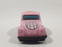 Vintage Yatming No. 1009 Volkswagen Beetle Big Smile Pink Die Cast Toy Car Vehicle