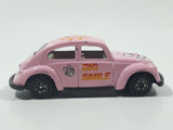 Vintage Yatming No. 1009 Volkswagen Beetle Big Smile Pink Die Cast Toy Car Vehicle