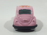 Vintage Yatming No. 1009 Volkswagen Beetle Big Smile Pink Die Cast Toy Car Vehicle