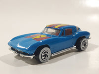 1993 Hot Wheels Corvette Stingray Split Window '63 Blue Die Cast Toy Car Vehicle