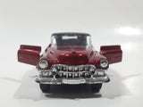 Yatming Road Tough Classic Runners No. 8802 Cadillac Red 1/43 Scale Die Cast Toy Car Vehicle with Opening Doors