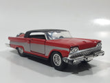 Yatming Road Tough Classic Runners No. 8801 1959 Ford Fairlane 500 Red 1/43 Scale Die Cast Toy Car Vehicle