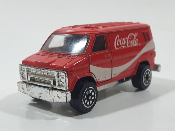 1988 Hartoy Coca Cola Coke Soda Pop Delivery Van White Red Die Cast Toy Car Vehicle