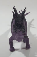 S.H. Black and Purple Stegosaurus 8" Long Dinosaur Toy Figure