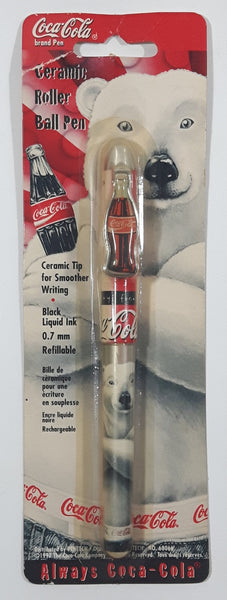 1997 Coca Cola Ceramic Roller Bap Pen Always Coca Cola Polar Bear Themed New in Package